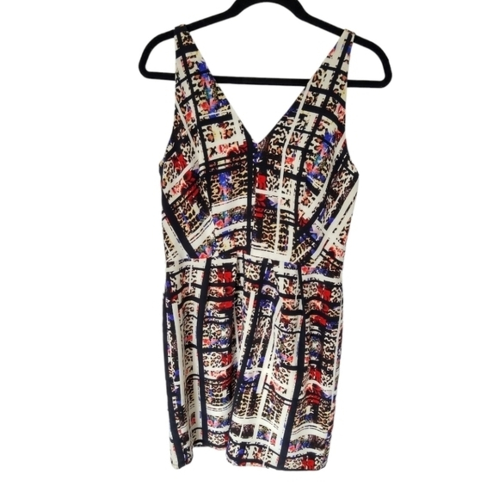 Amanda Uprichard Abstract printed Silk dress SZ L NWT
